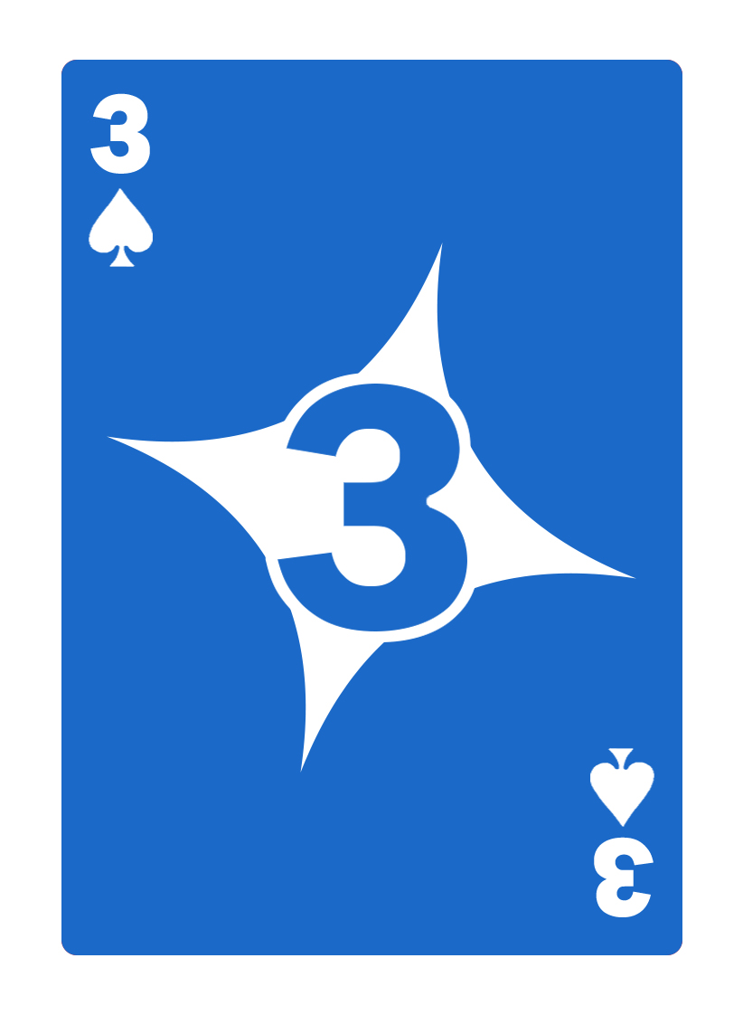 UNO 3 Spades — Blue
